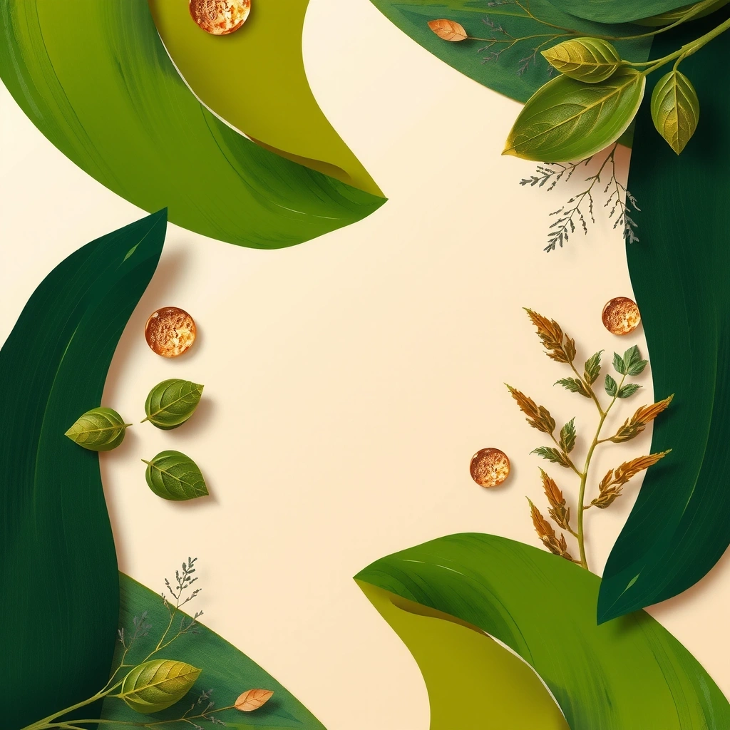 Natural energy and herbal ingredients background